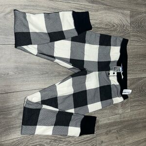 black and white checkered thermal leggings/pajama pants
